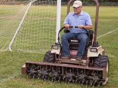 Grasshopper with AERA-vator Aerator in action